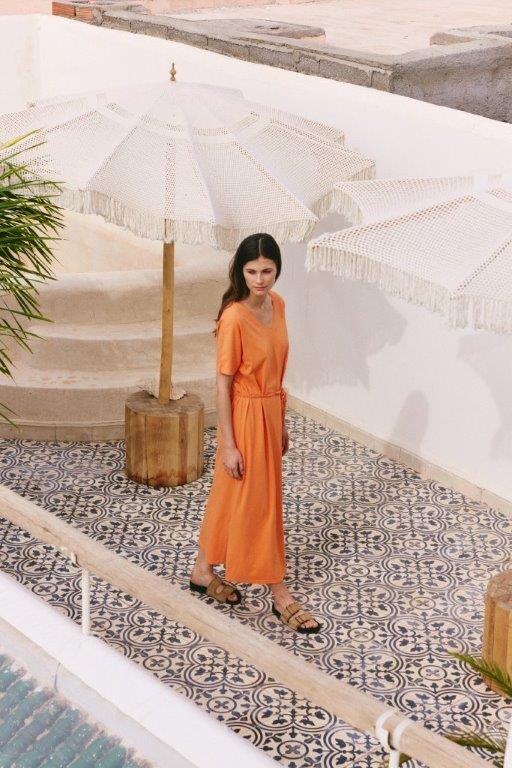 MIDI DJANA DRESS apricot
