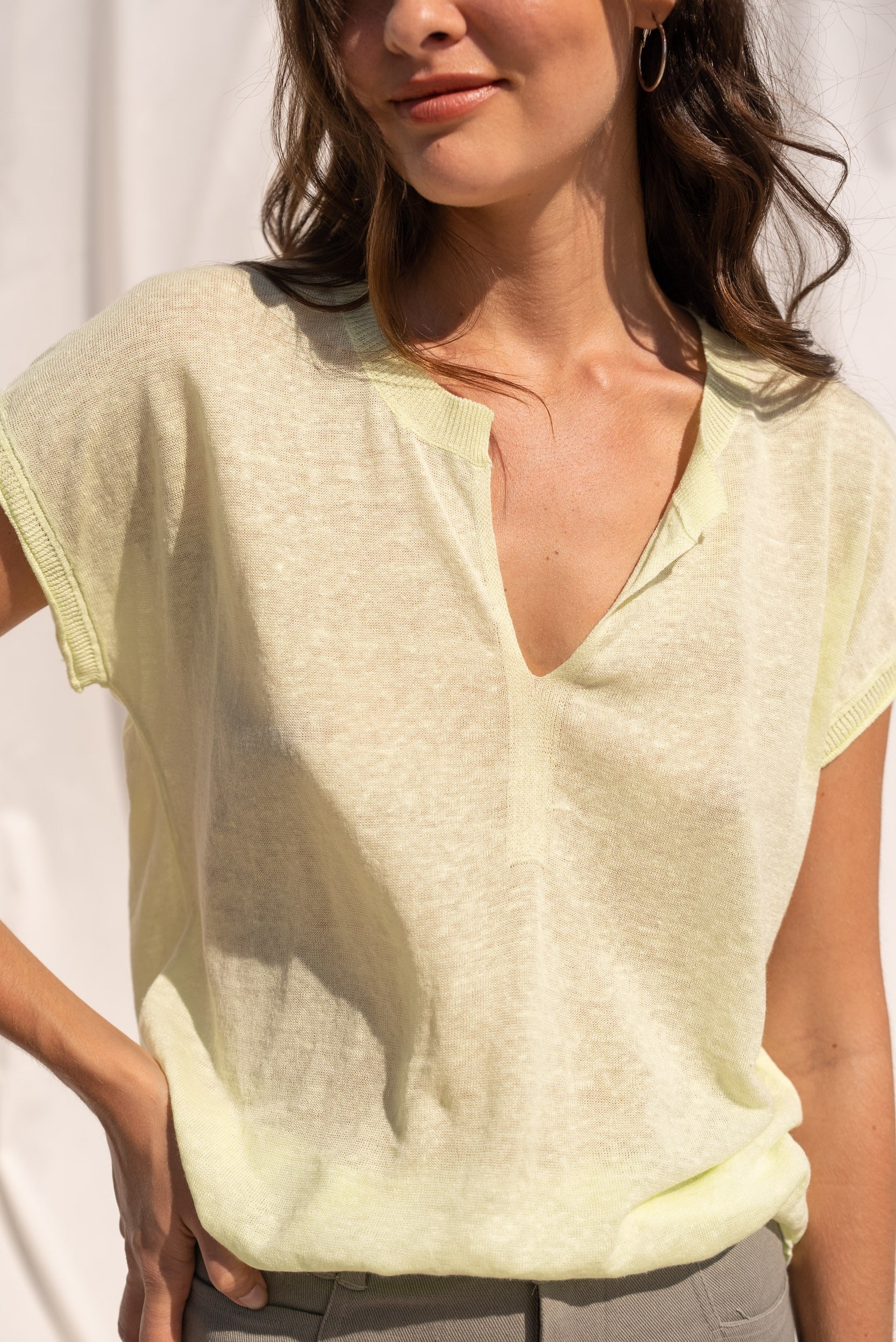 PULL LENICOLE lemon