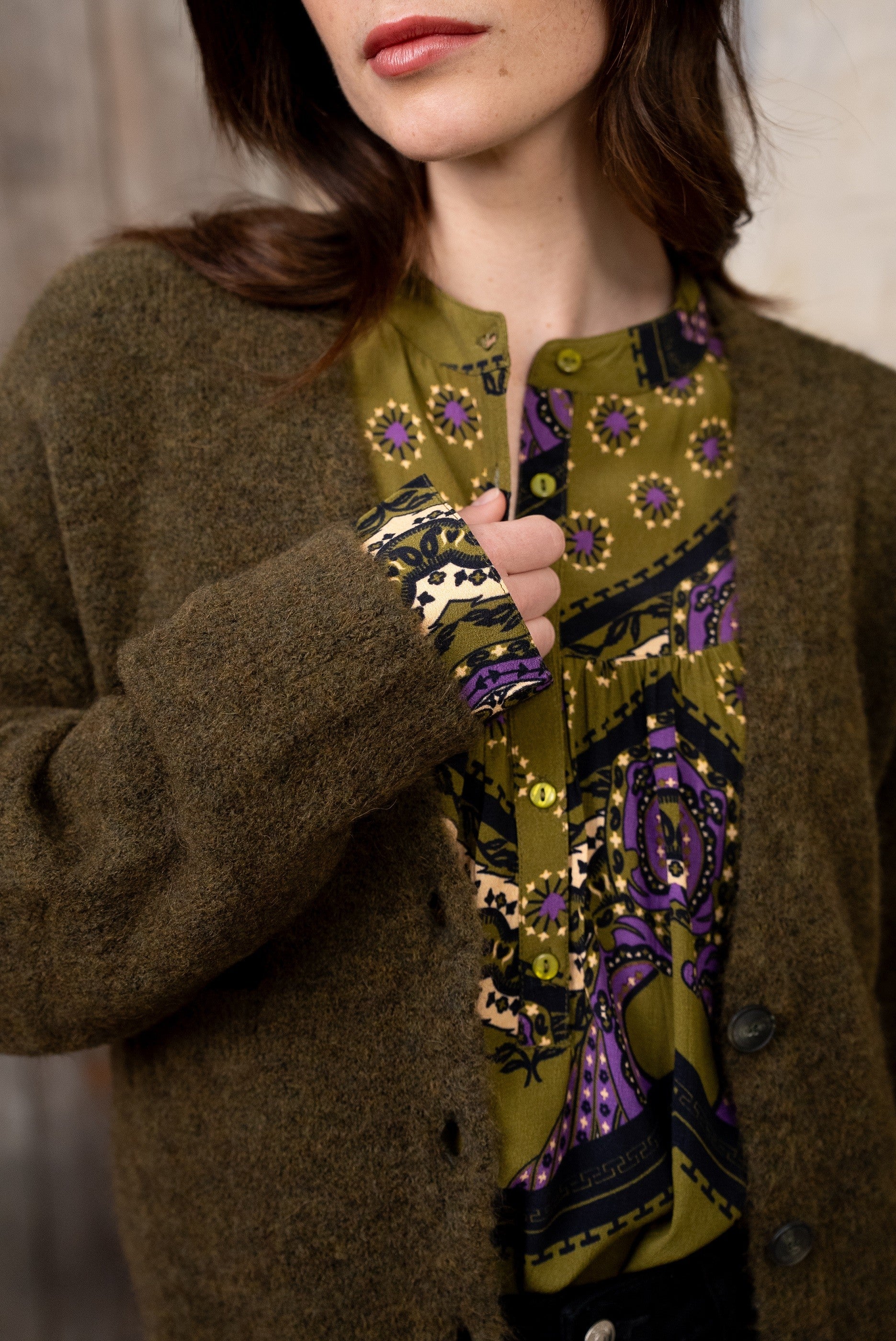CARDIGAN BRIELLY ebene