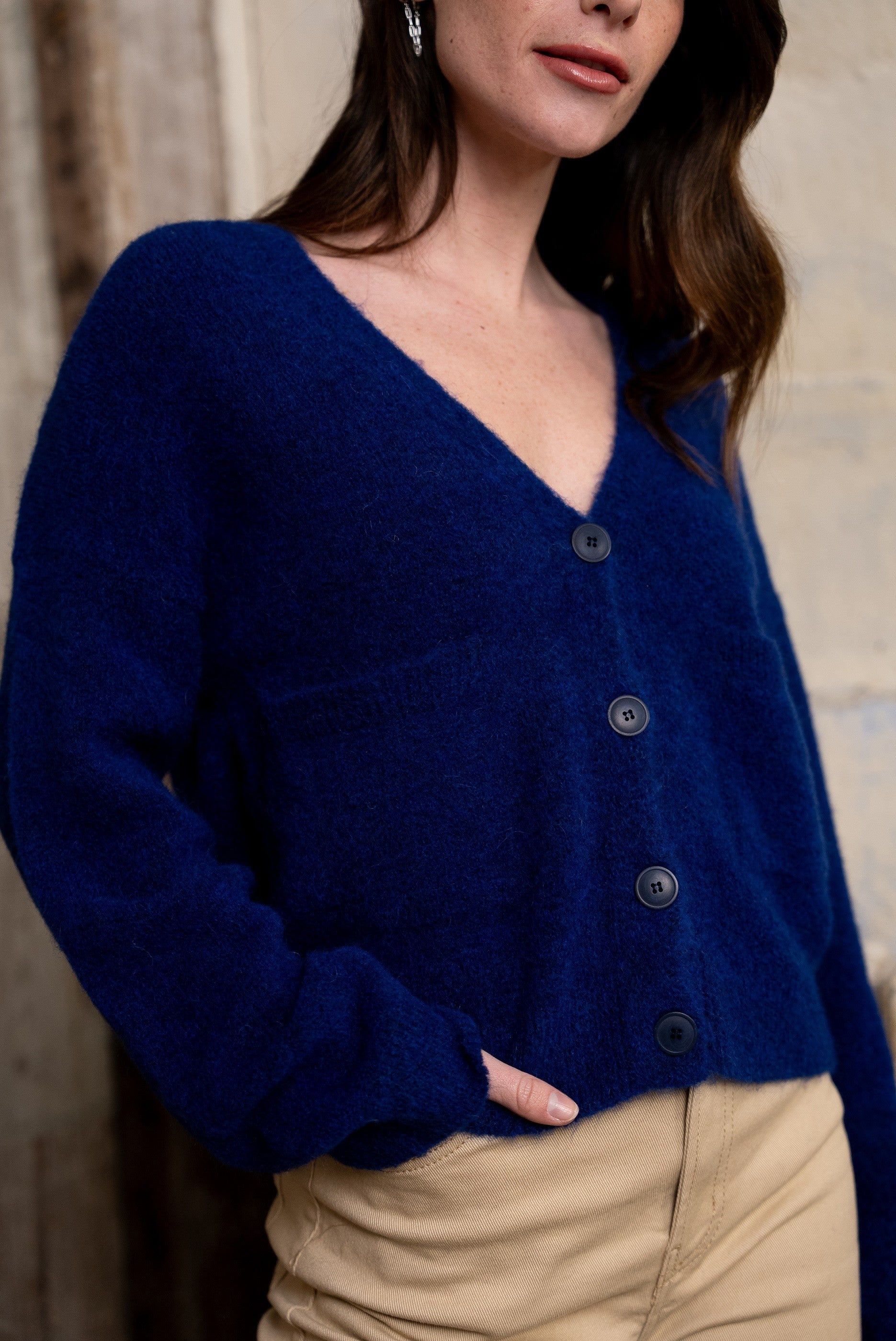 CARDIGAN BRIELLY ebene