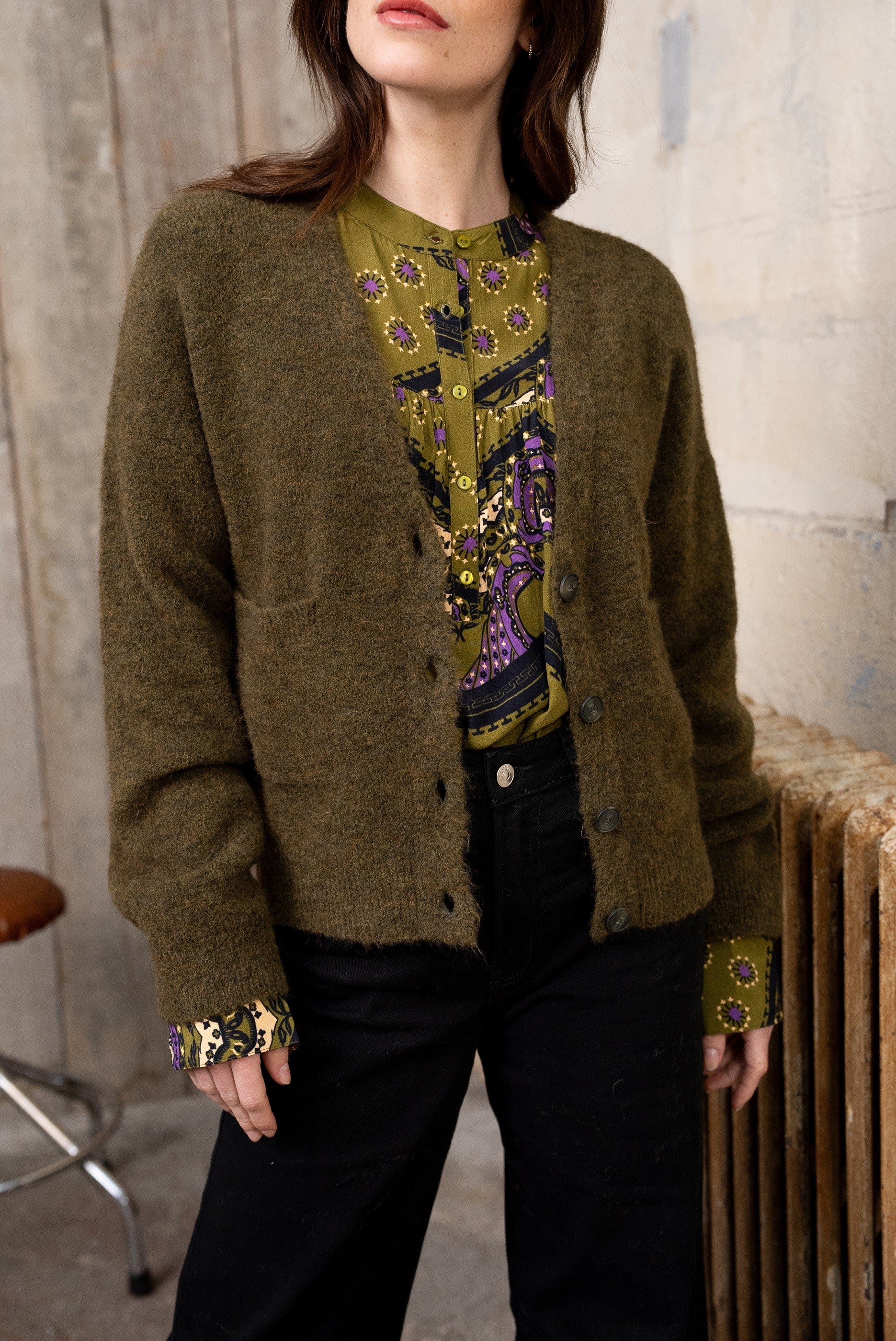 CARDIGAN BRIELLY ebene