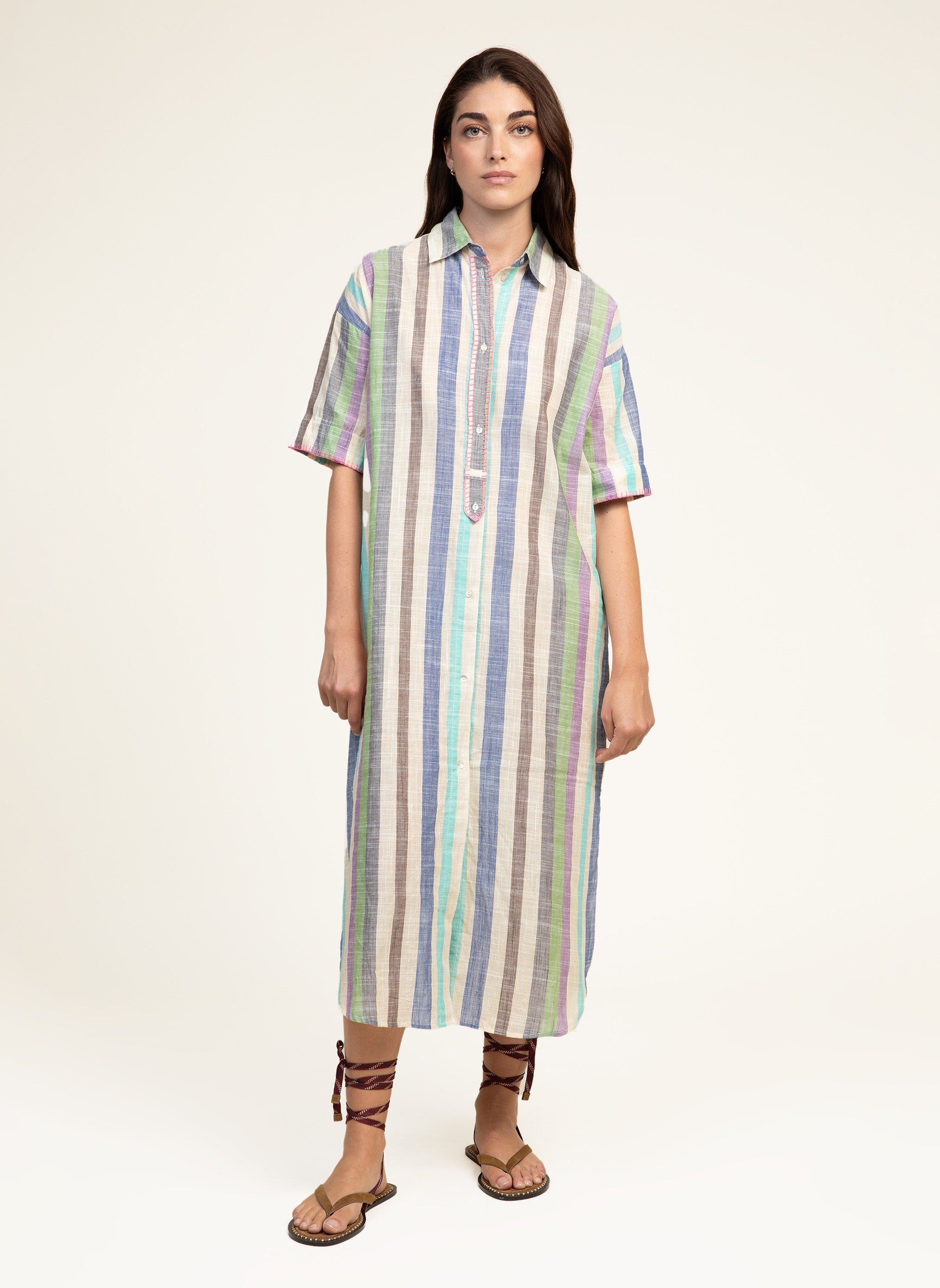 ROBE MIDI IFAYA bleu