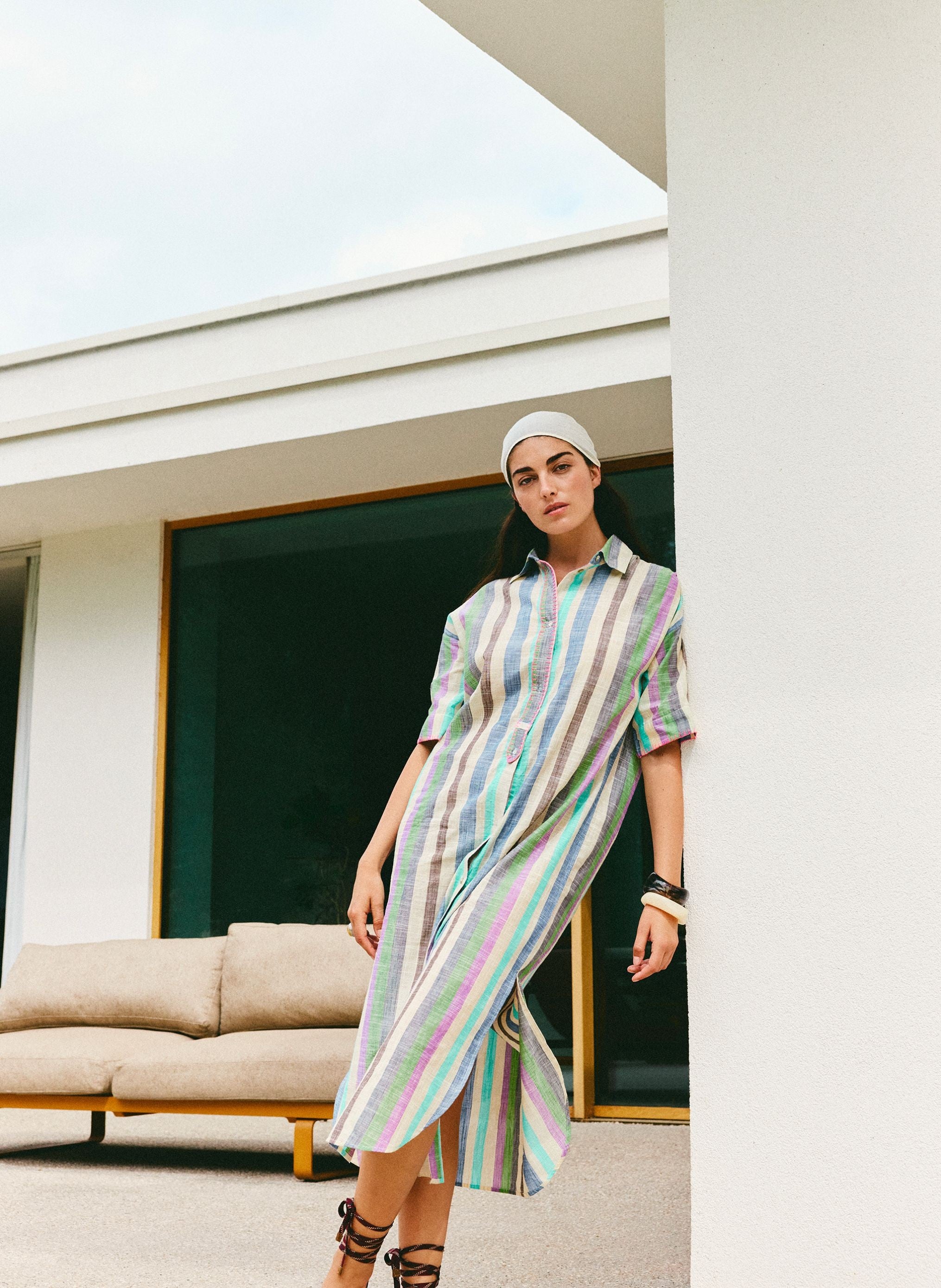 ROBE MIDI IFAYA bleu