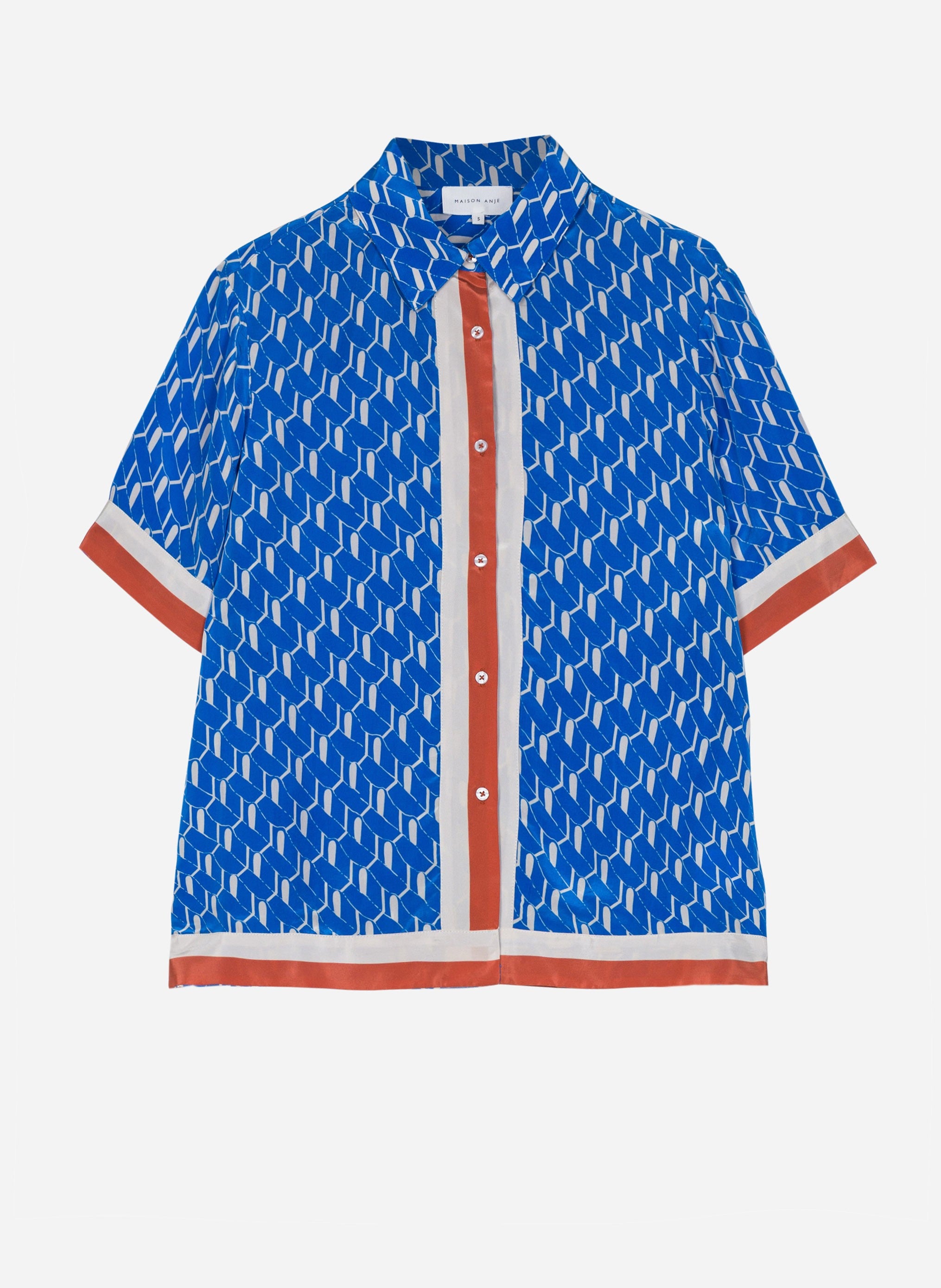 IRWIN BORDER lisboa blue SHIRT