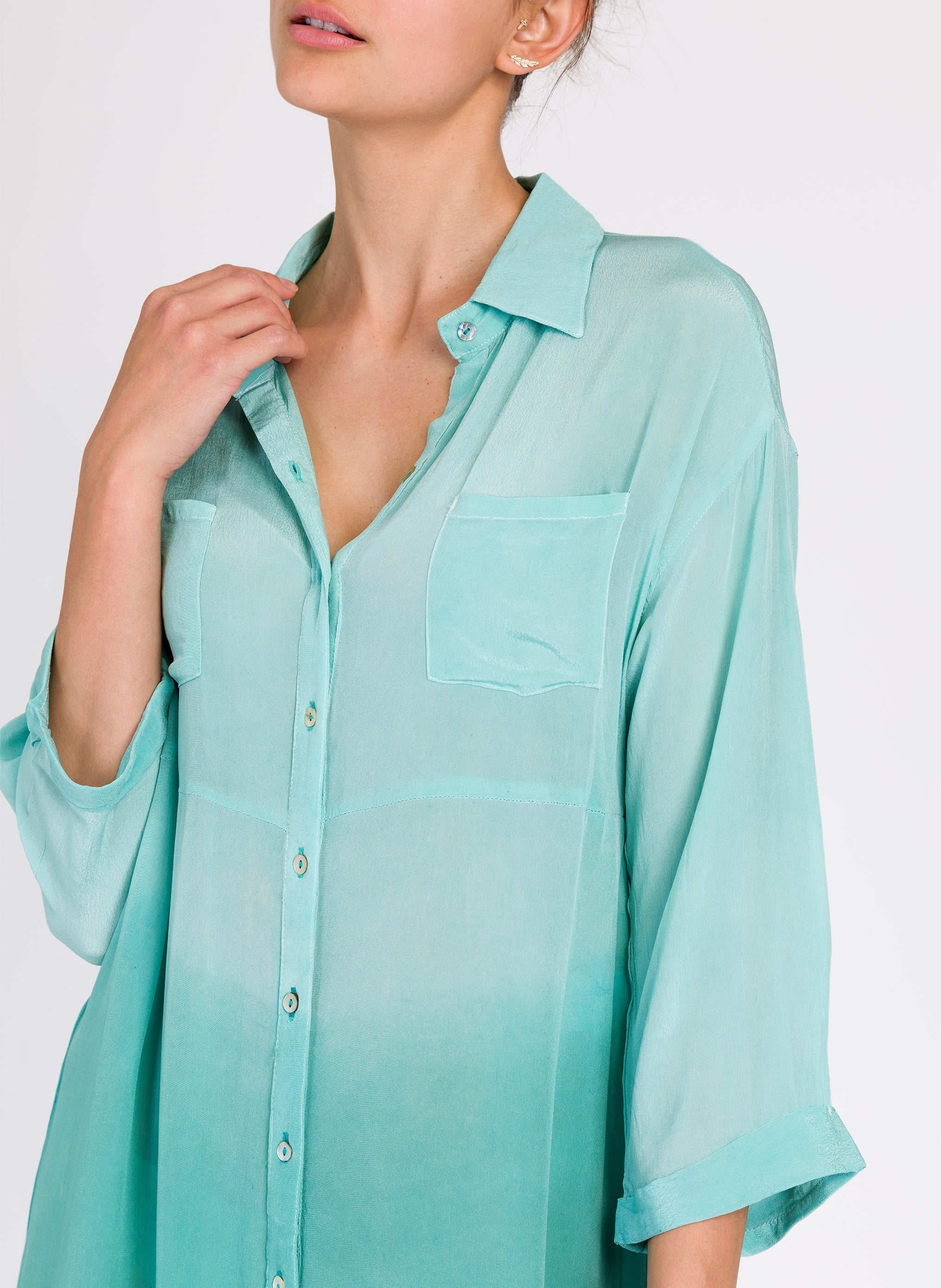 IZARO emerald DRESS