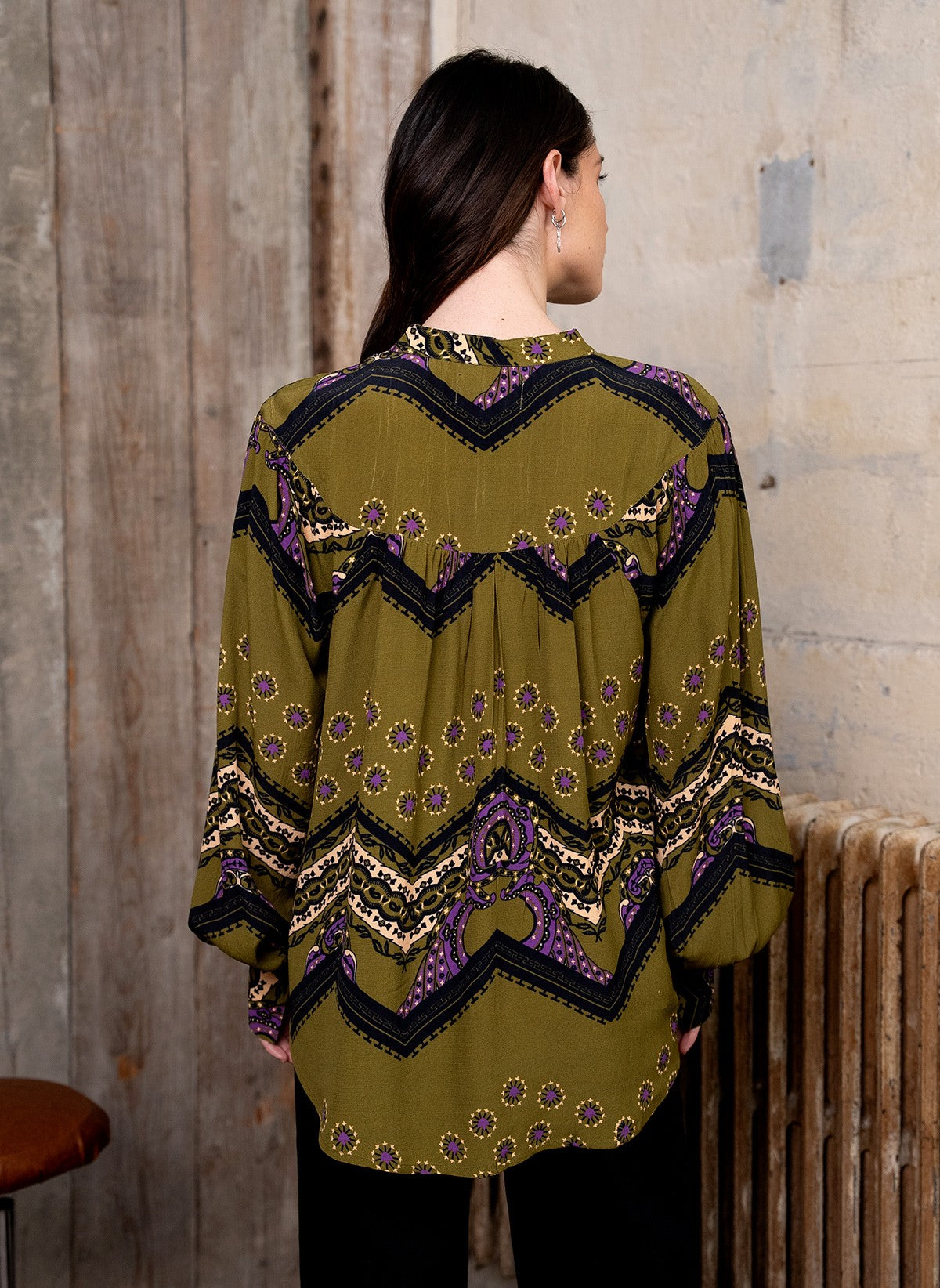 ISAURA sintra olive SHIRT
