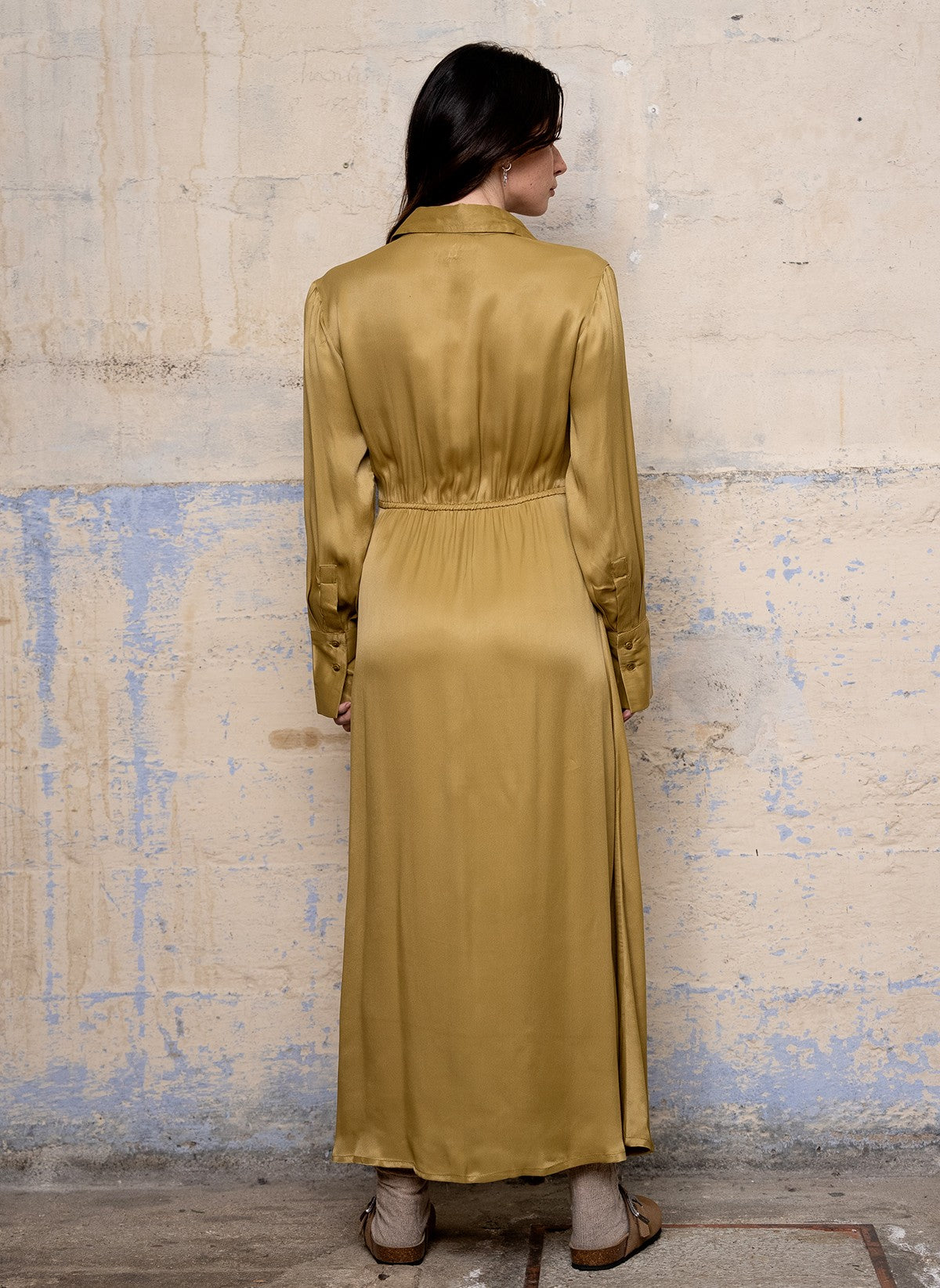 IMANE LONG DRESS olive