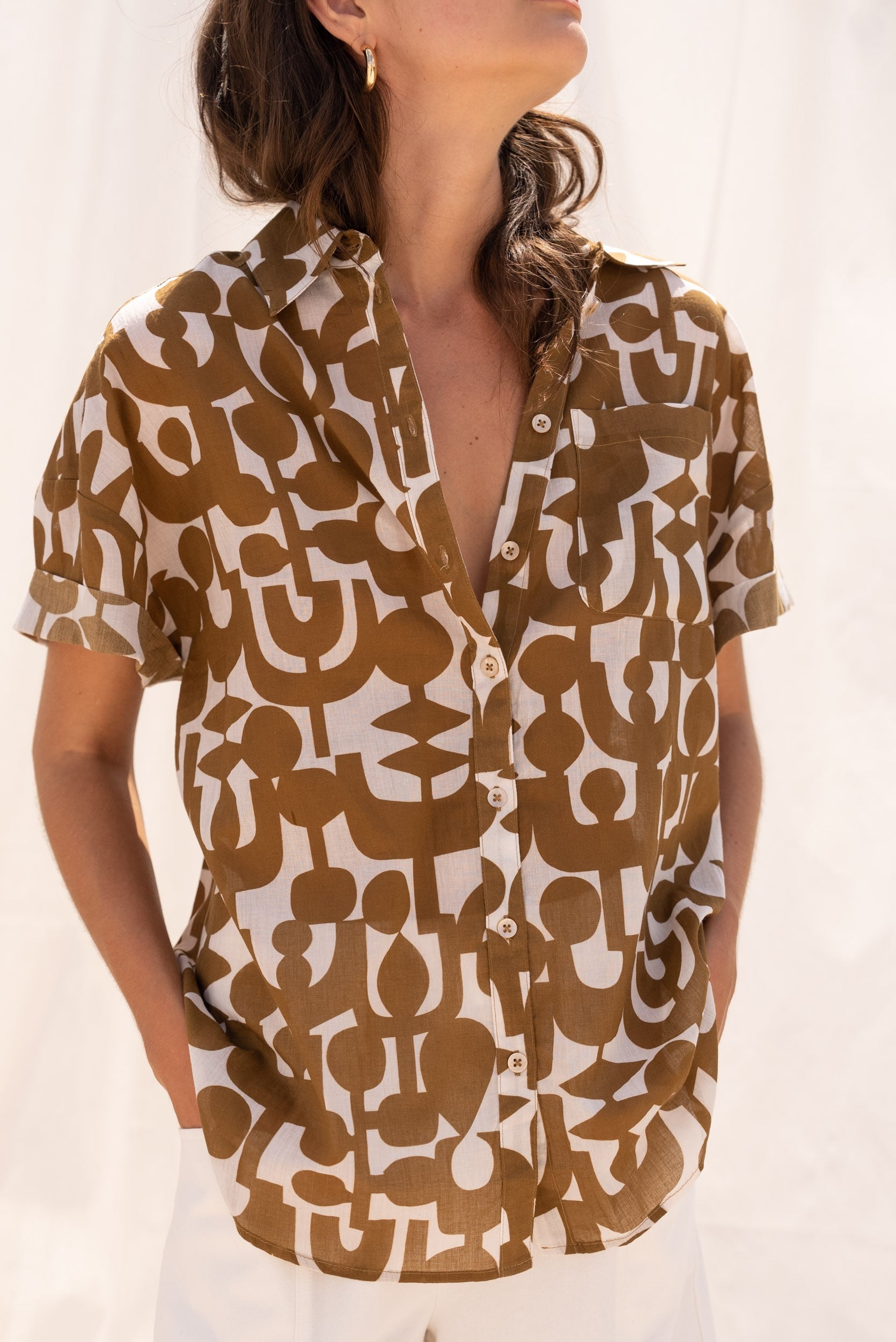 IMANI bronze totem shirt