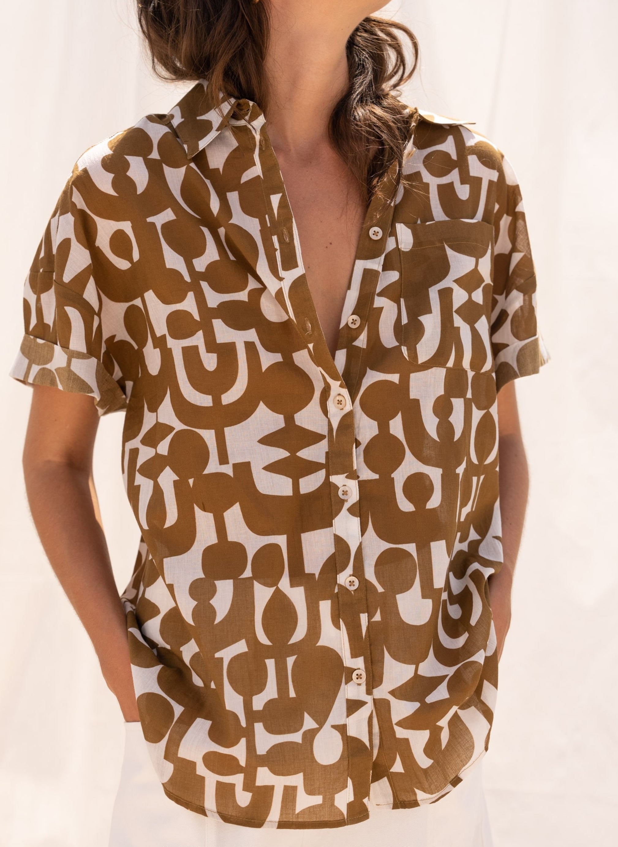 IMANI bronze totem shirt