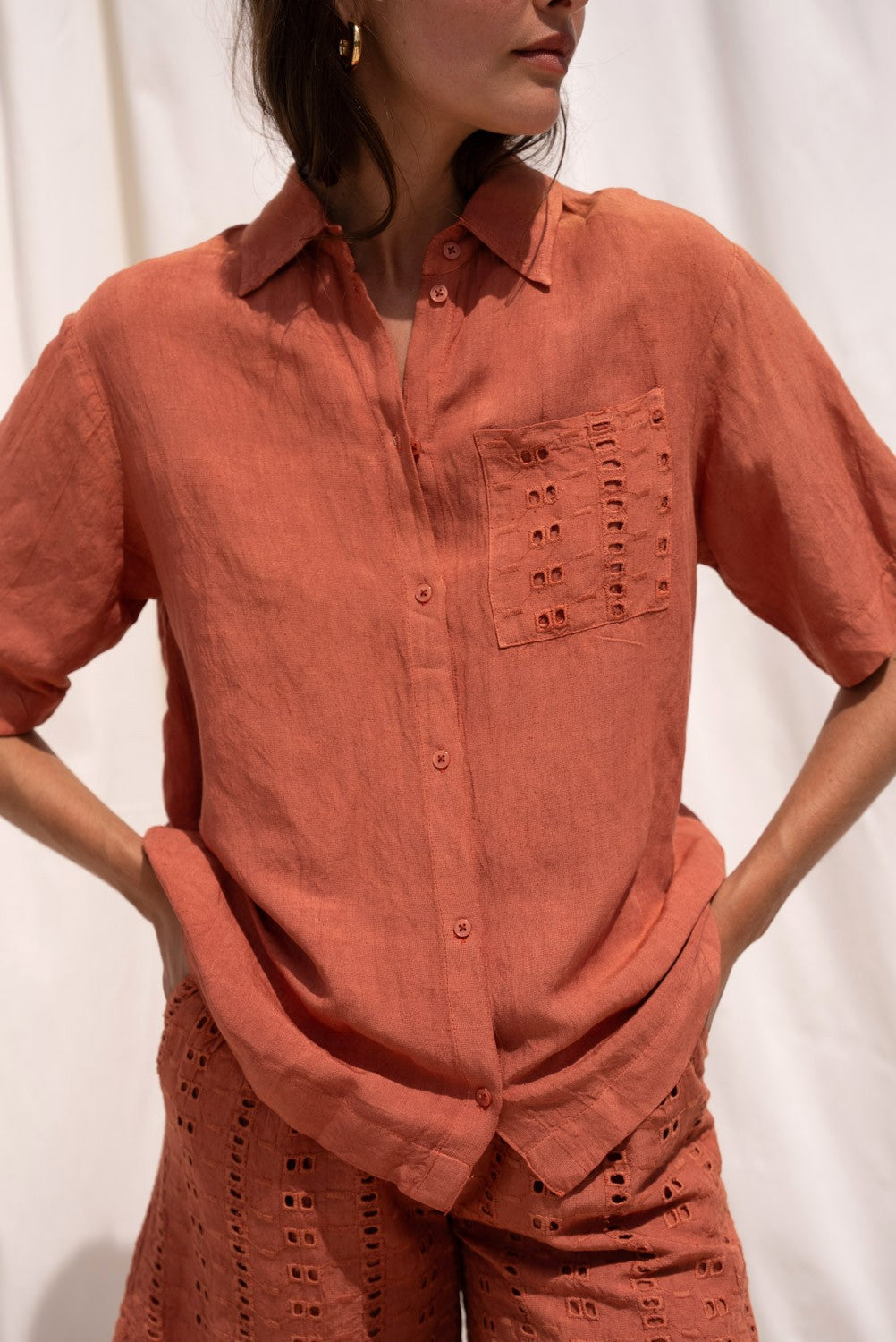 CHEMISE IRODA caramelo