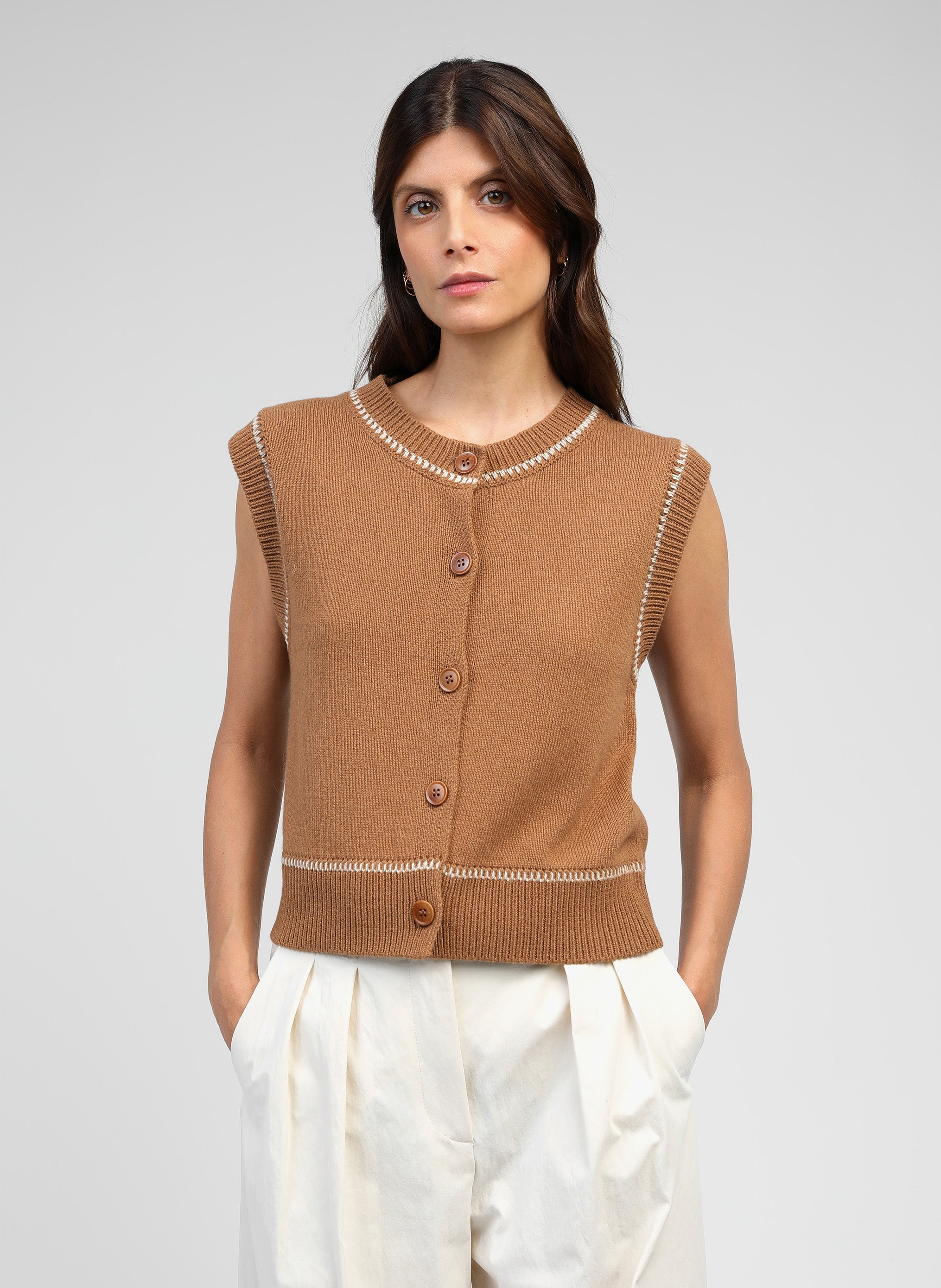 GILET BARDY cacao