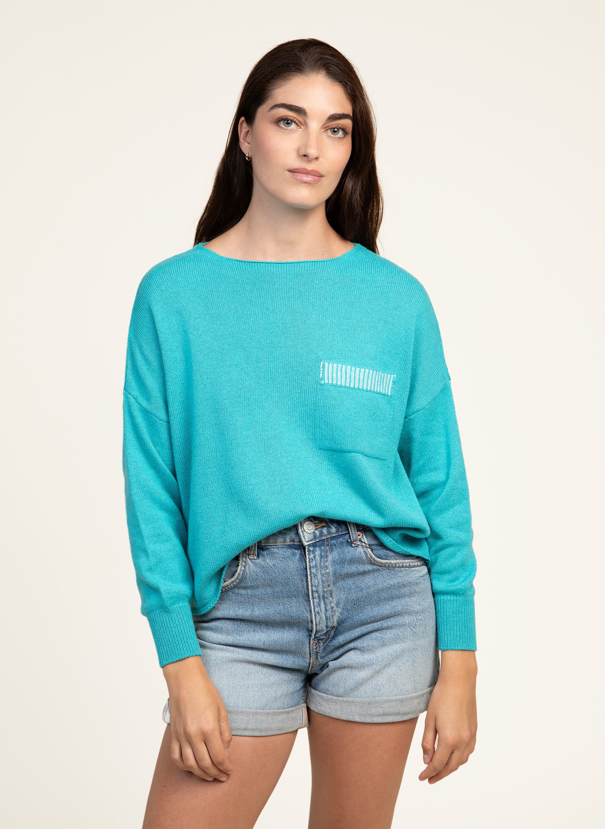 BARNY turquoise PULL