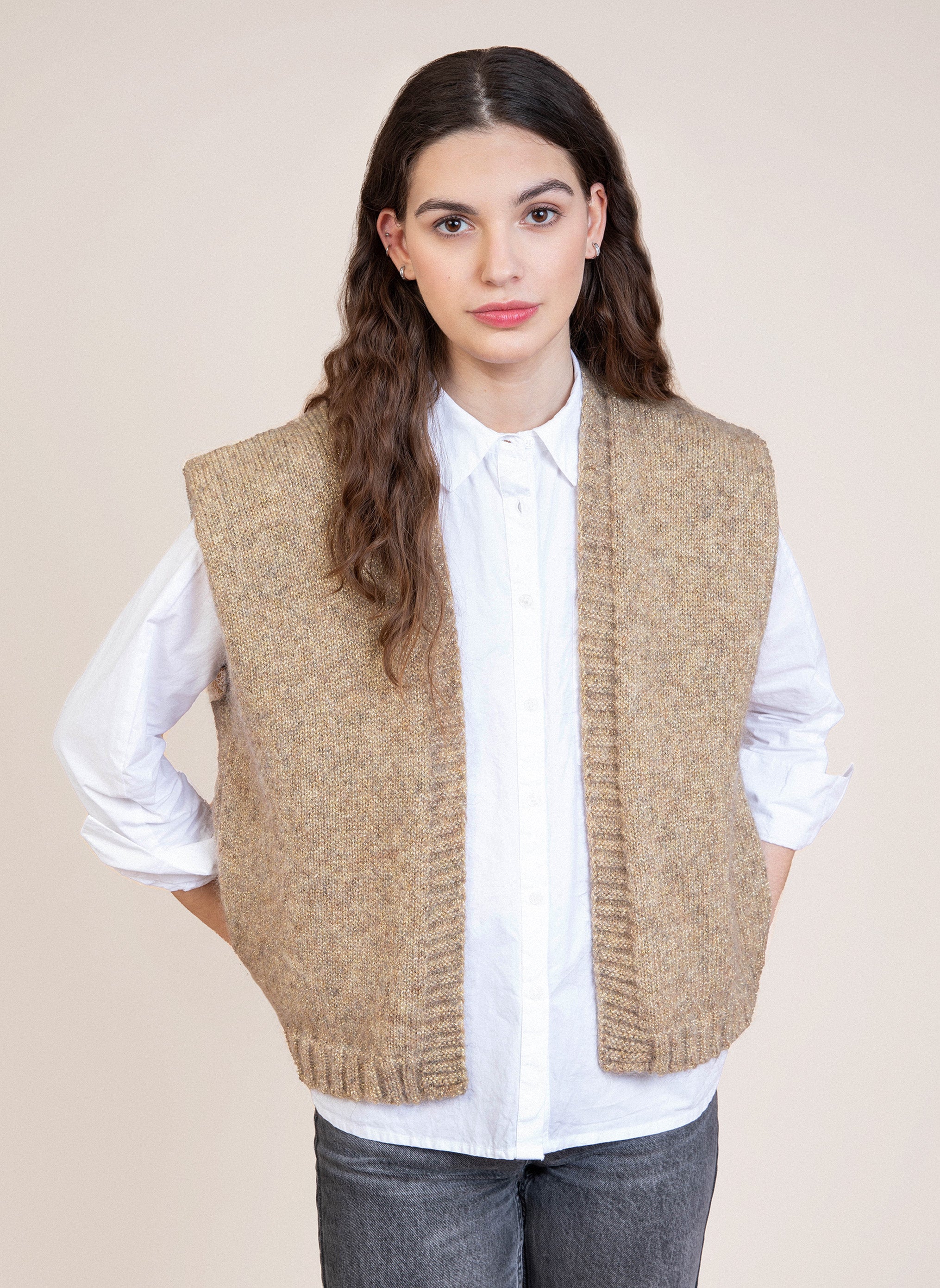 CARDIGAN BESCARA gold