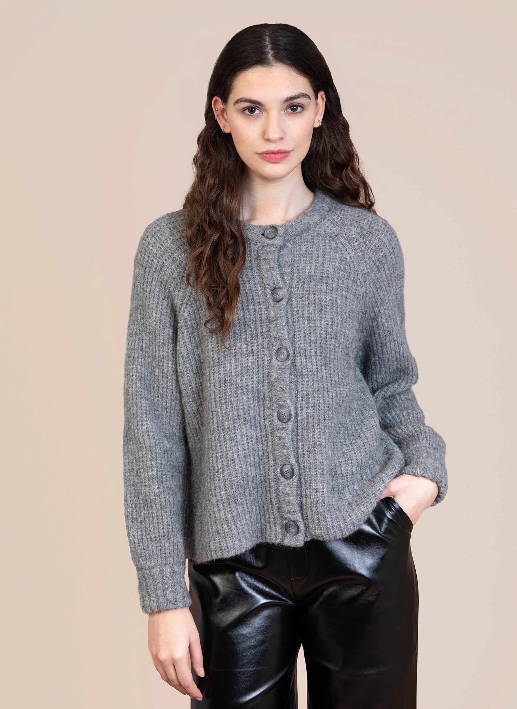 CARDIGAN BOSSY stone