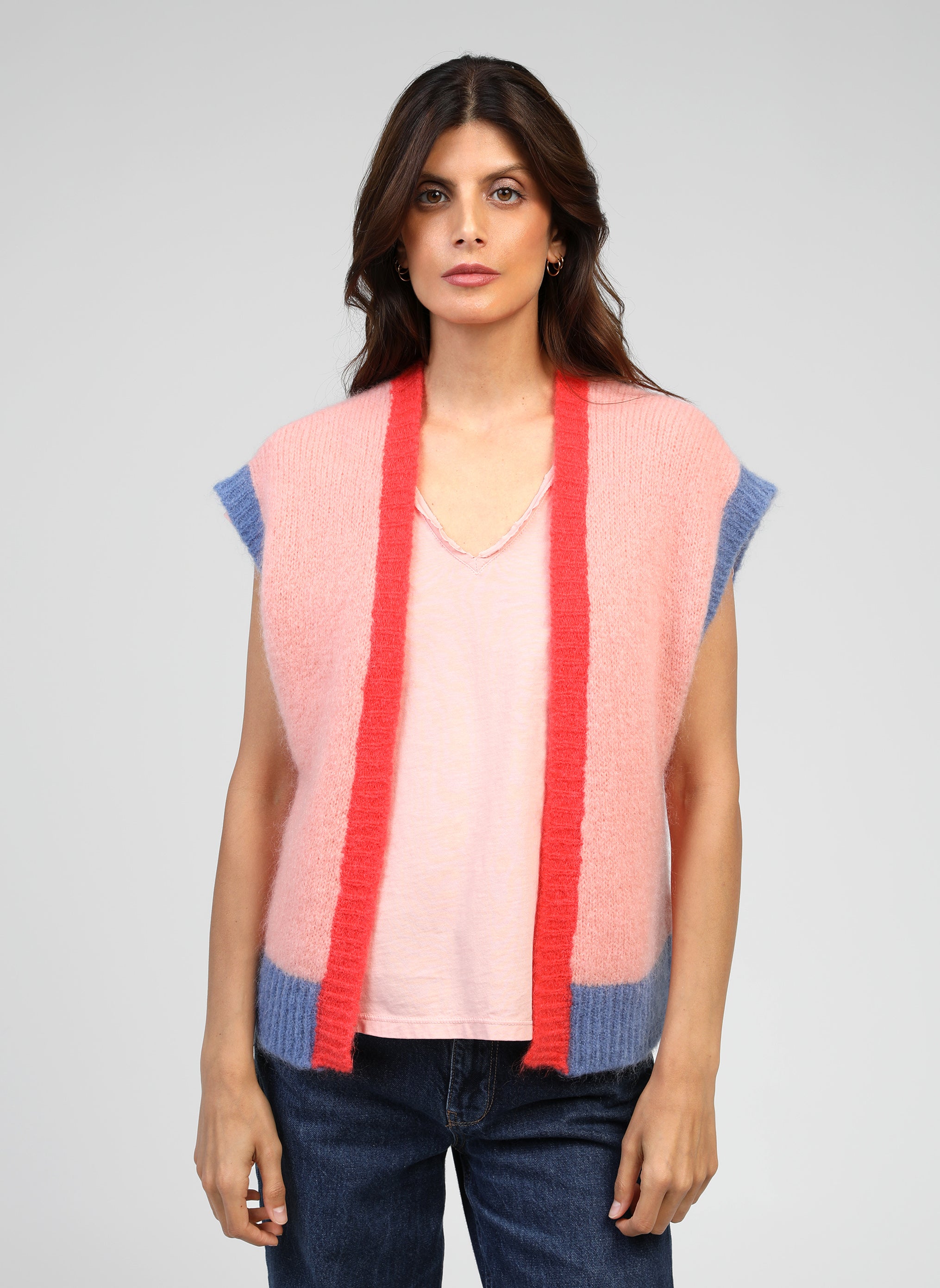 GILET BREDI peach