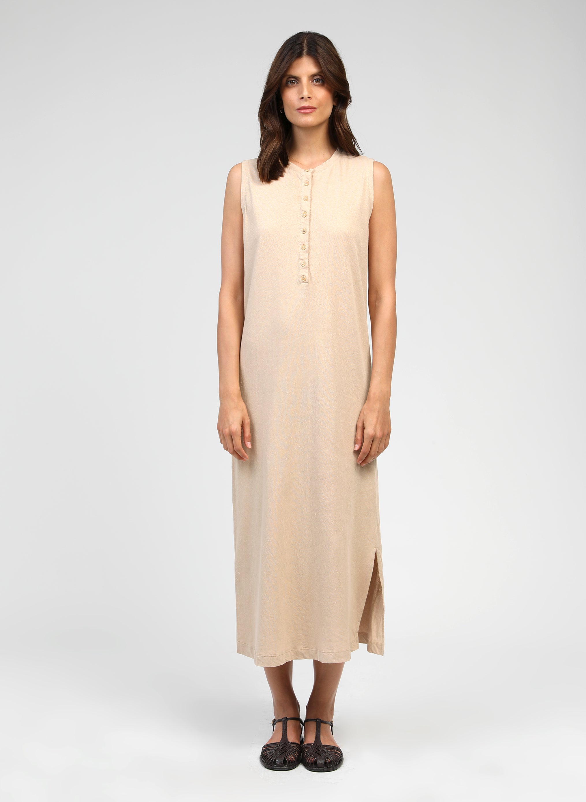 ROBE LONGUE DANIRO sable
