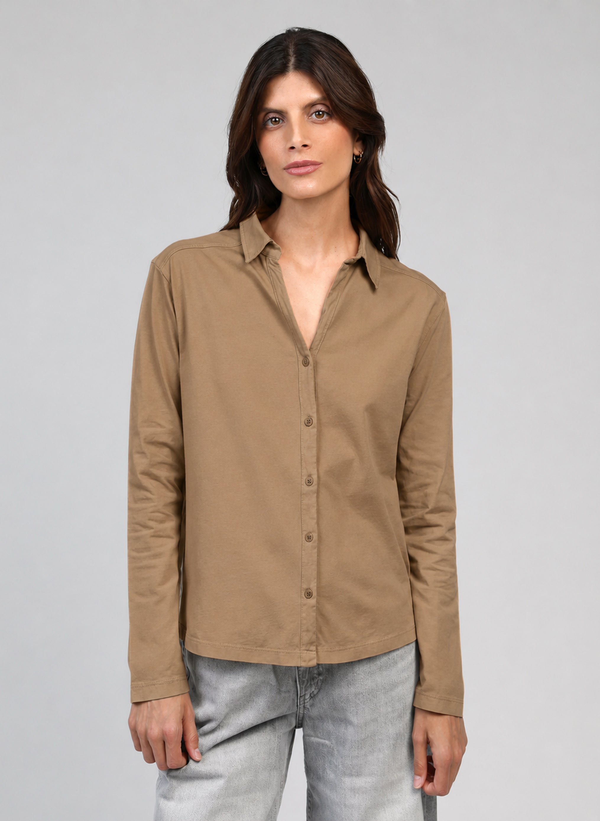 CHEMISE DELTINY L camel