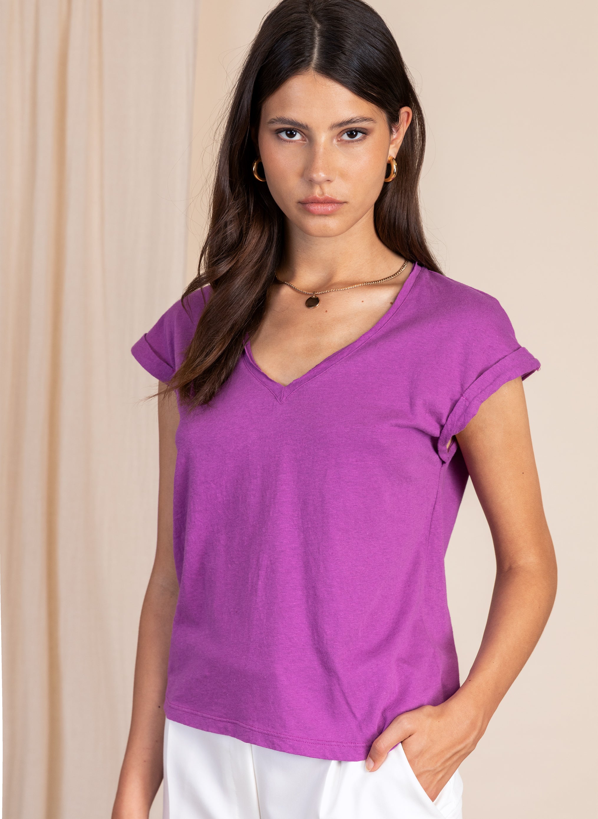 T-SHIRT DRELI blackcurrant
