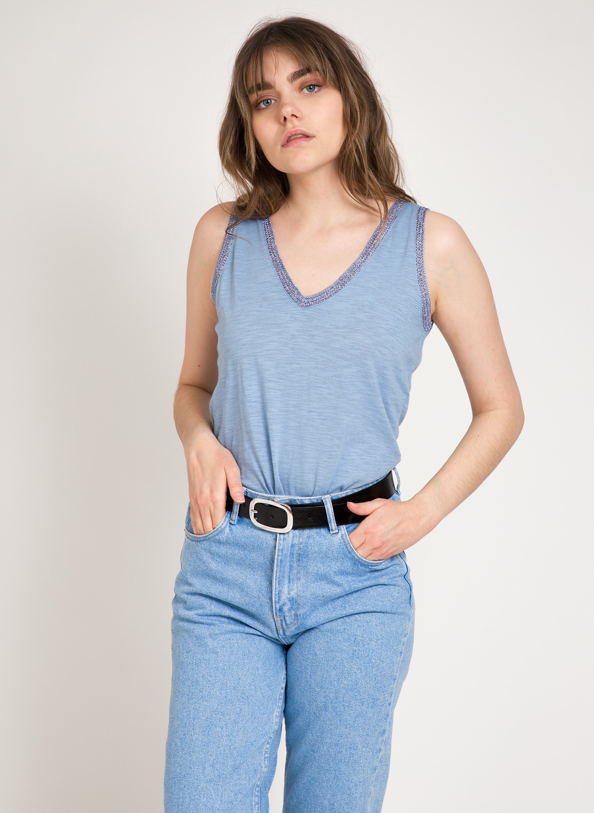 TESSA blueberry DEBARDEUR