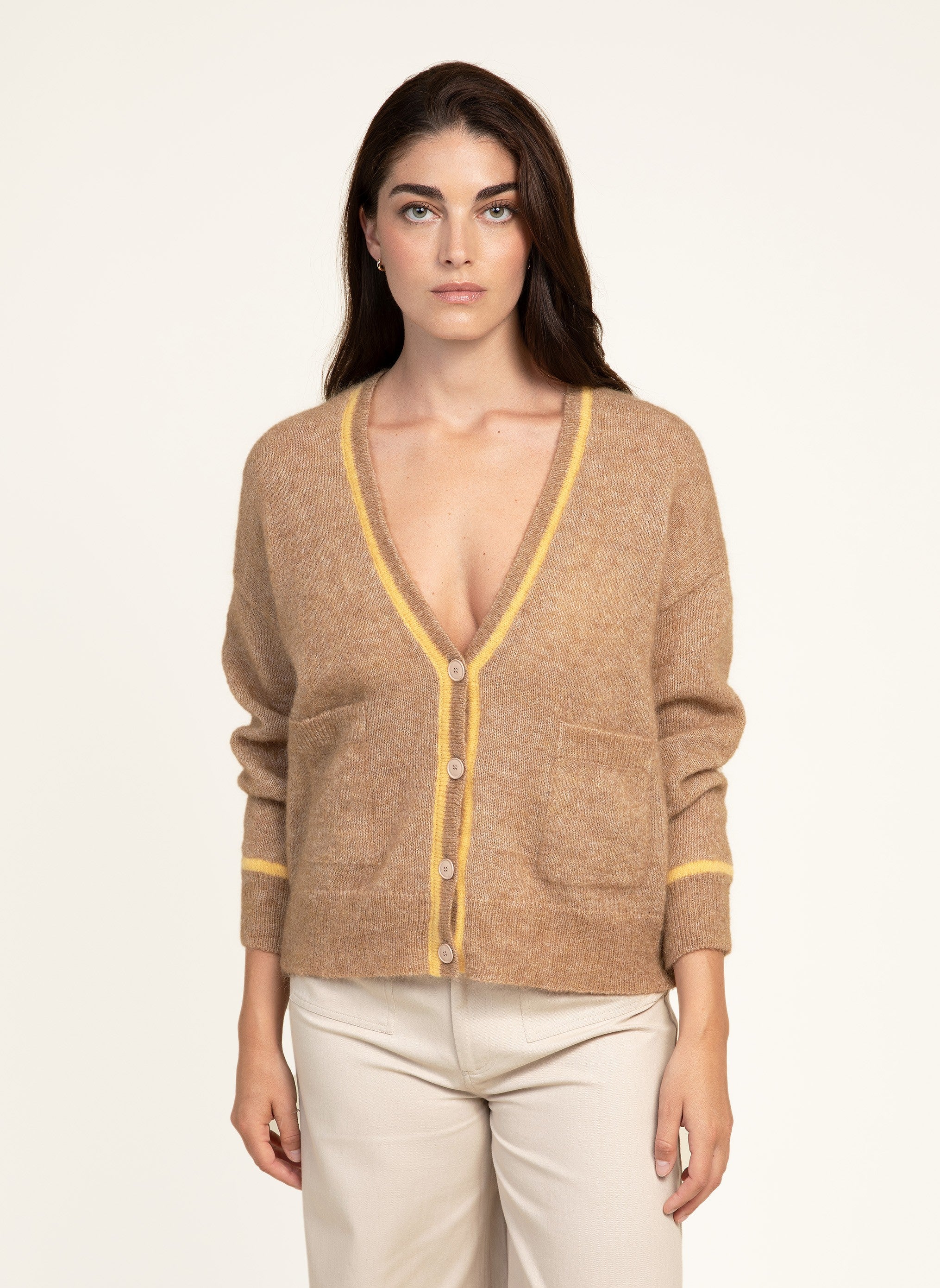 CARDIGAN BRIELE hazelnut