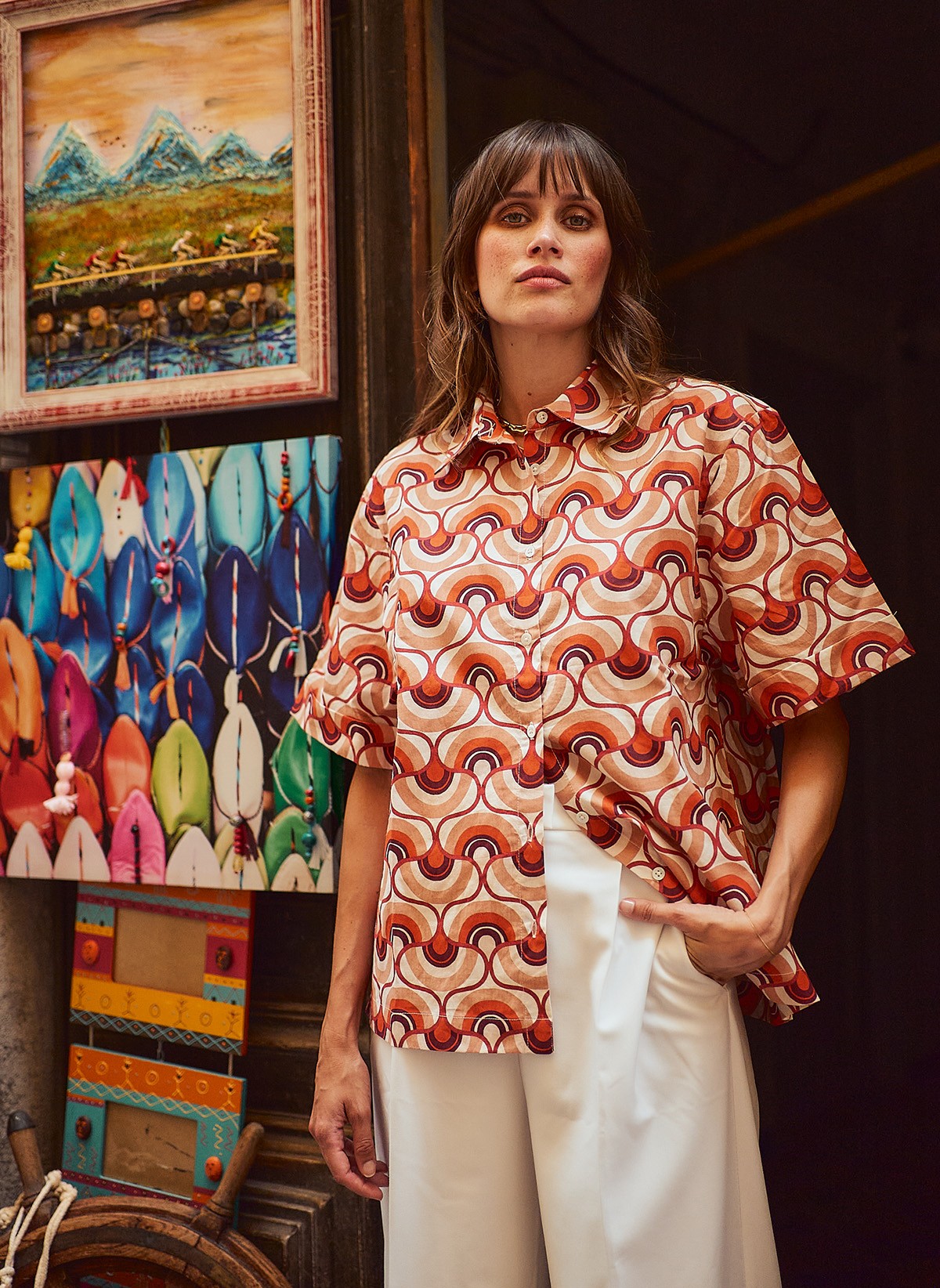 ILUNA riviera beige SHIRT