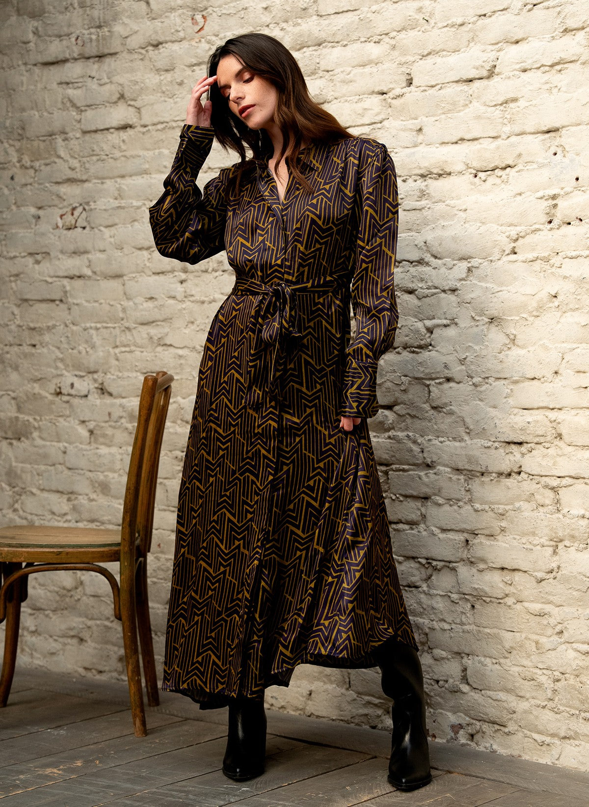 IMANY LONG DRESS malmo olive
