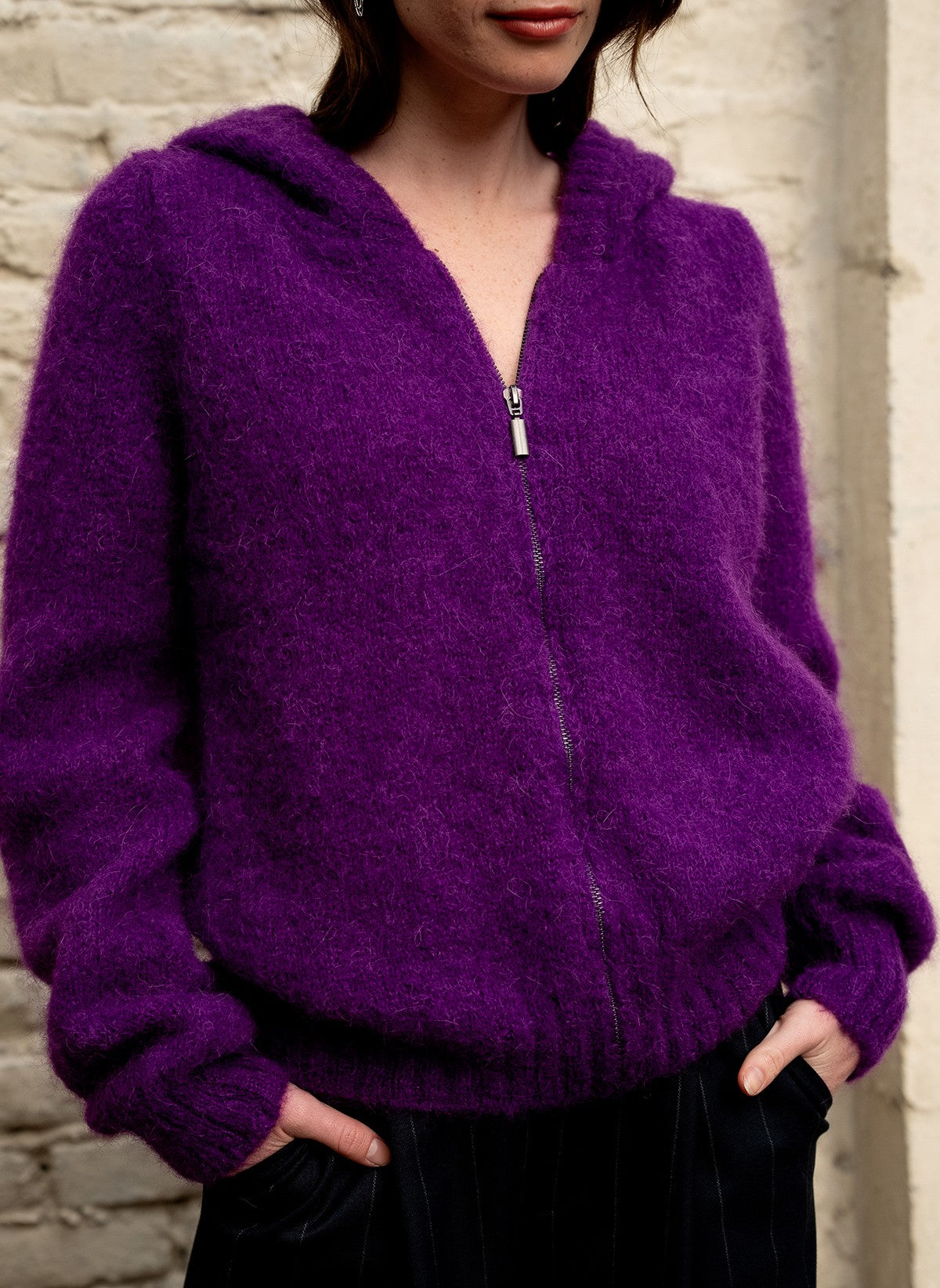 CARDIGAN LEBERLIN plum